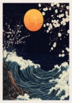Πόστερ OCEAN AND FULL MOON