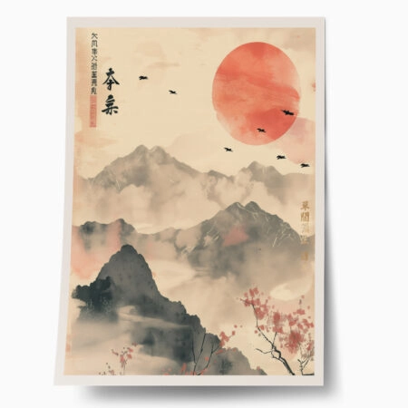 RED_ASIAN_SUN_AND_MOUNTAINS_poster
