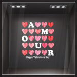 Αυτοκoλλητο Βιτρίνας VALENTINE AMOUR HEARTS