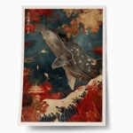 Πόστερ WHALE AND JAPANESE WAVE