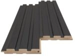 Διακοσμητικό MDF panel τοίχου με 3D πηχακια BLACK LEAD 507090 BEAT DL πλατος 11.9cm x υψος 2.75m