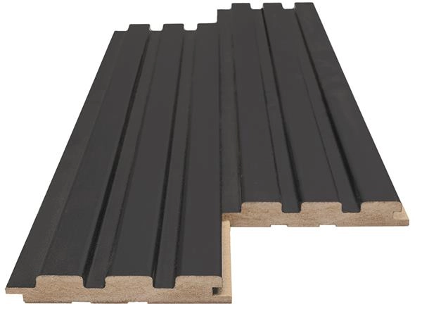 MDF PANEL ΜΕ 3D ΠΗΧΑΚΙΑ 507090 BEAT DL 16/119/2750mm BLACK LEAD NewPlan