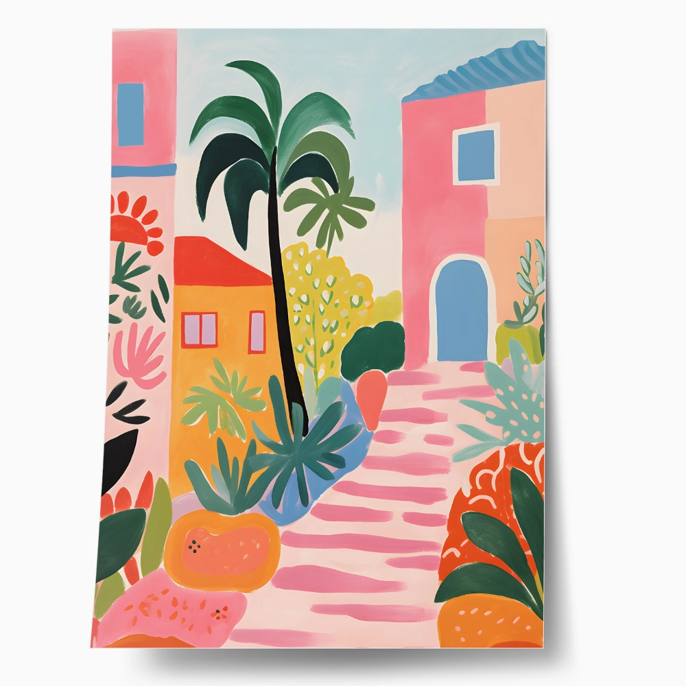 Πόστερ PALM TREES AND HOUSES