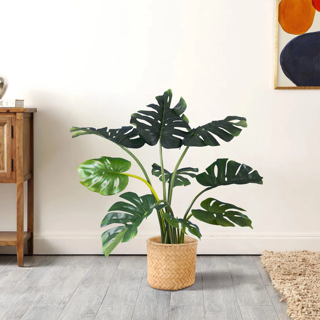 MONSTERA PLANT 20001 - Τεχνητό Διακοσμητικό Φυτό Μονστέρα Υ85cm