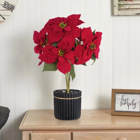 CHRISTMAS FLOWER EUPHORBIA 20365 Τεχνητό Διακοσμητικό Χριστουγεννιάτικο Λουλούδι Αλεξανδρινό Υ49cm - Τεχνητα Ανθισμένα Δεντρα Sticky 4