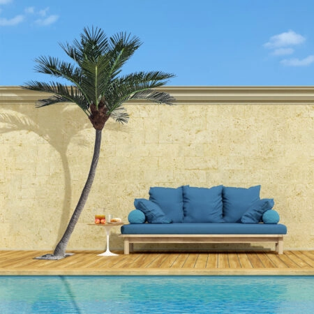 CURVED COCONUT PALM TREE 20443 Τεχνητό Διακοσμητικό Κυρτό Φοινικόδεντρο Κοκοφοίνικας Εξωτερικού Χώρου IP68 UV Certified Protection Υ400cm - Τεχνητοι Φοινικες Sticky 1
