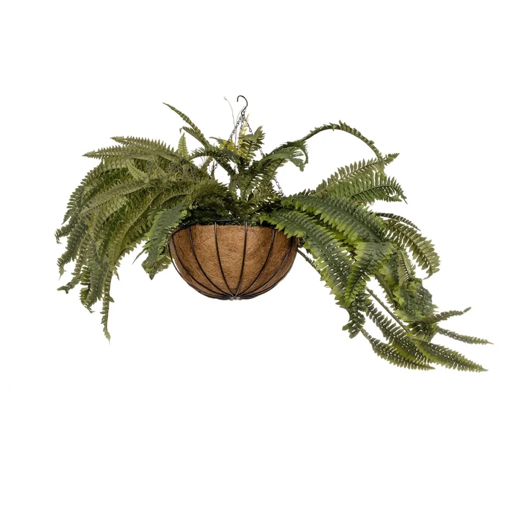 FERN HANGING PLANT 20622 Τεχνητό Κρεμαστό Διακοσμητικό Φυτό Φτέρης Π90 x Μ90 x Y70cm