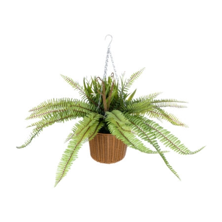 FERN HANGING BOUQUET PLANT 20629 Τεχνητό Κρεμαστό Διακοσμητικό Φυτό Φτέρης  Y56cm