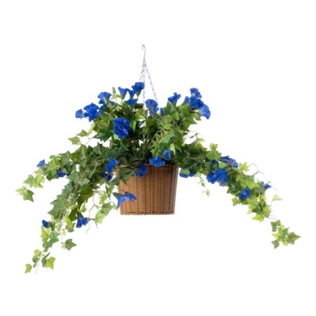 MORNING GLORY HANGING PLANT 20636 Τεχνητό Κρεμαστό Διακοσμητικό Φυτό Ορτανσίας Y55cm - Πρασινάδες - Κρεμαστά φυτά Sticky 1