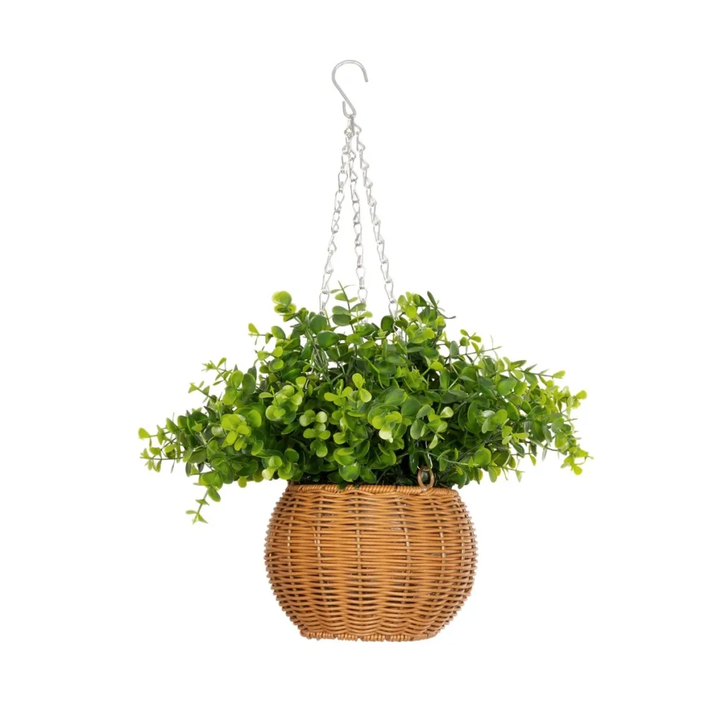 EUCALYPTUS HANGING PLANT 20640 Τεχνητό Κρεμαστό Διακοσμητικό Φυτό Φτέρης Π45 x Μ45 x Y30cm