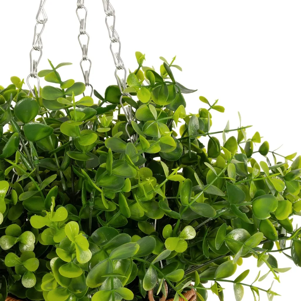 EUCALYPTUS HANGING PLANT 20640 Τεχνητό Κρεμαστό Διακοσμητικό Φυτό Φτέρης Π45 x Μ45 x Y30cm