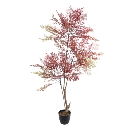 RED NANDINA PLANT 20966 Διακοσμητικό Φυτό Κόκκινη Ναντίνα Φ66 x Υ150cm - Τροπικα και Ιδιαιτερα Τεχνητα φυτα