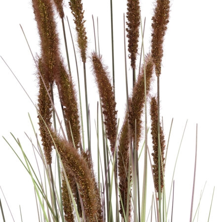 BROWN LAGURUS 21101 Διακοσμητικό Φυτό Καφέ Λαγοουρά Υ140cm - Τεχνητά Γρασίδια και Χόρτα Sticky 1