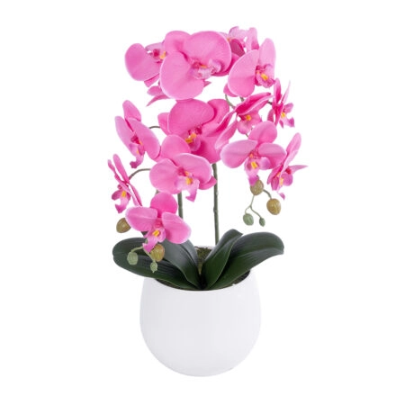 PINK ORCHID 21116 Διακοσμητικό Φυτό Ροζ Ορχιδέα Υ45cm - Τεχνητες Ορχιδεες