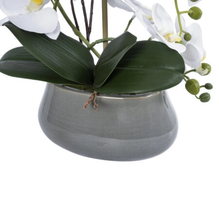 WHITE ORCHID 21120 Διακοσμητικό Φυτό Λευκή Ορχιδέα Υ43cm - Τεχνητες Ορχιδεες Sticky 2