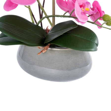 PINK ORCHID 21121 Διακοσμητικό Φυτό Έντονο Ροζ Ορχιδέα Υ43cm - Τεχνητες Ορχιδεες Sticky 2