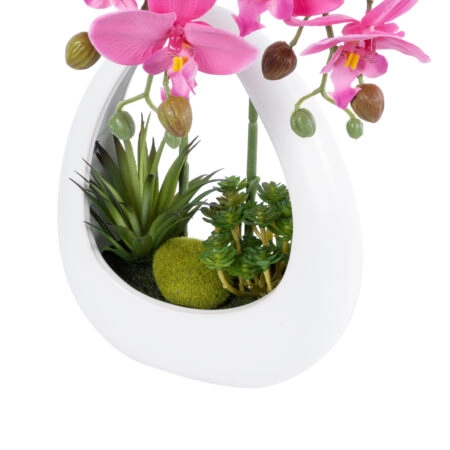 HOT PINK ORCHID 21127 Διακοσμητικό Φυτό Έντονο Ροζ Ορχιδέα Υ39cm - Τεχνητες Ορχιδεες Sticky 2