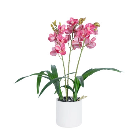 PINK CHERRY CYMBIDIUM 21402 Διακοσμητικό Φυτό Φούξια Κυμβίδιο Υ60cm - Τεχνητες Ορχιδεες