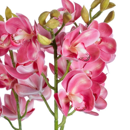 PINK CHERRY CYMBIDIUM 21402 Διακοσμητικό Φυτό Φούξια Κυμβίδιο Υ60cm - Τεχνητες Ορχιδεες Sticky 1