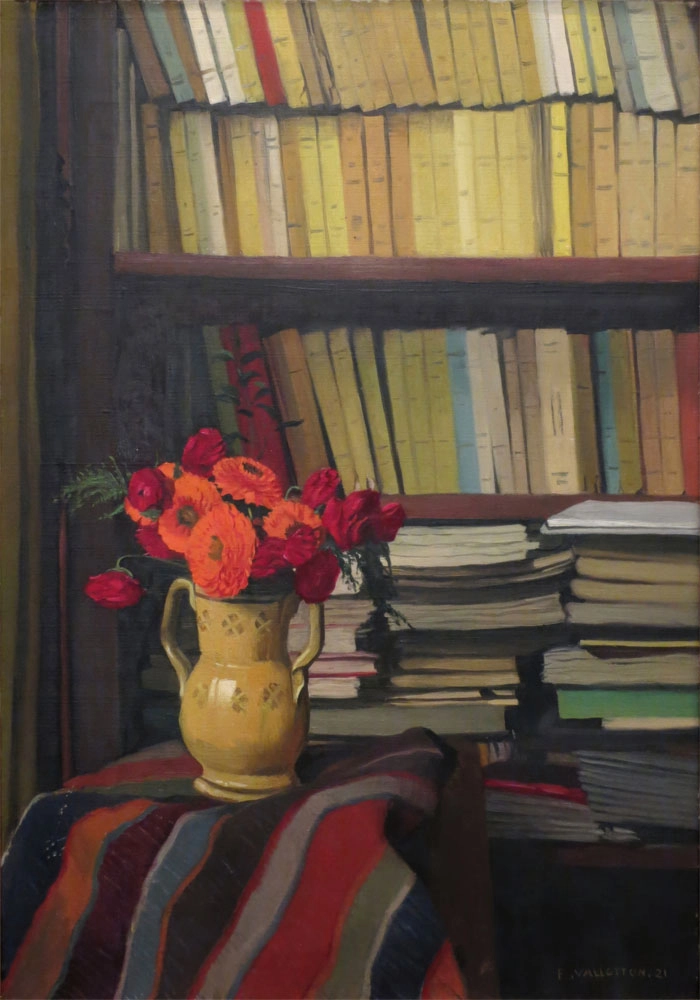 Πινακας σε καμβά FELIX VALLOTTON - LA BIBLIOTHEQUE