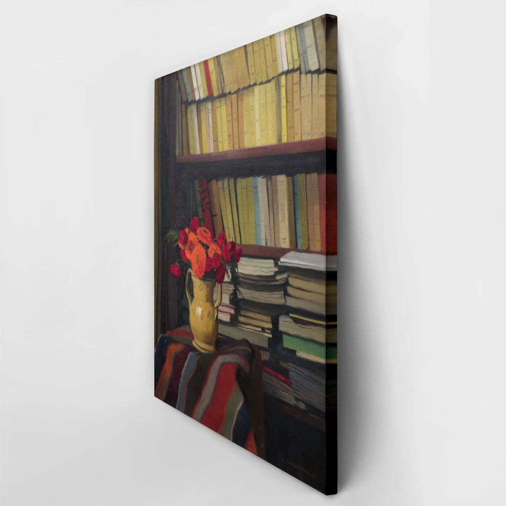 Πινακας σε καμβά FELIX VALLOTTON - LA BIBLIOTHEQUE