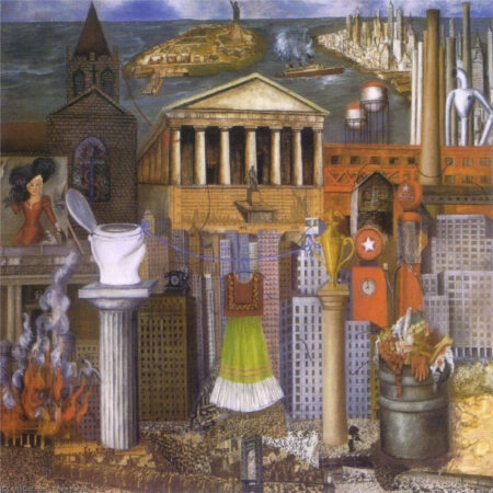 Πίνακας σε καμβά FRIDA KAHLO - MY DRESS HANGS THERE - Frida Kahlo Sticky 6