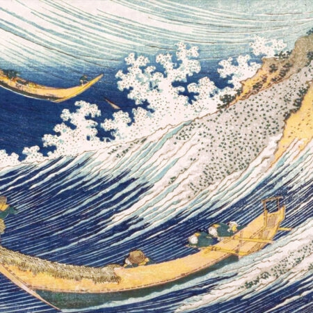 Πινακας σε καμβά HOKUSAI - A WILD SEA AT COSHI - Hokusai Katsushika Sticky 6