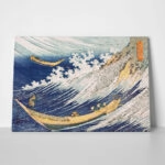 Πινακας σε καμβά HOKUSAI - A WILD SEA AT COSHI