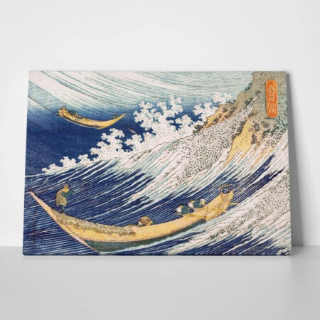 Πινακας σε καμβά HOKUSAI - A WILD SEA AT COSHI - Hokusai Katsushika Sticky 1