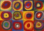 Πινακας σε καμβά KANDINSKY - SQUARES WITH CONCENTRIC CIRCLES