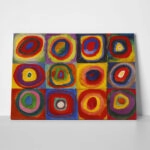Πινακας σε καμβά KANDINSKY - SQUARES WITH CONCENTRIC CIRCLES