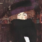 Πίνακας σε καμβά KLIMT - WOMAN WITH A HAT AND A FEATHER BOA