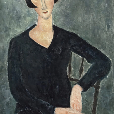 Πινακας σε καμβά MODIGLIANI - WOMAN IN BLUE DRESS - Modigliani Amedeo Sticky 6