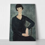 Πινακας σε καμβά MODIGLIANI - WOMAN IN BLUE DRESS