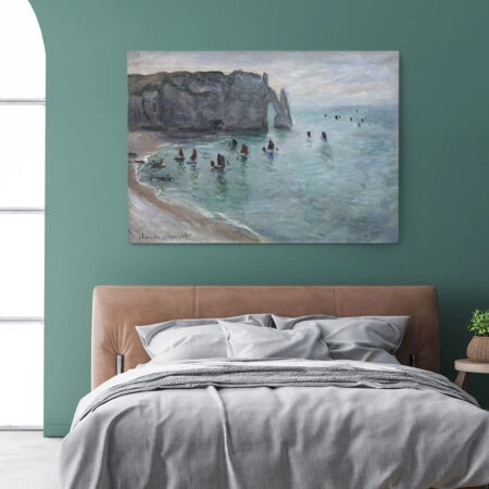 Πινακας σε καμβά MONET - FISHING BOATS LEAVING THE HARBOUR