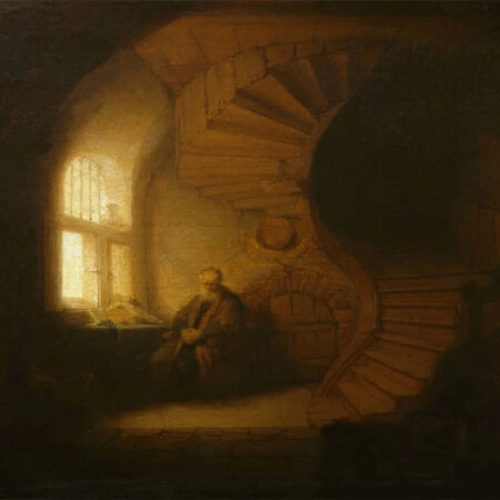 Πινακας σε καμβά REMBRANDT - PHILOSOPHE EN MEDITATION - Rembrandt Sticky 6