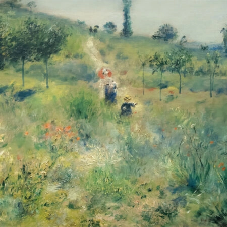 Πινακας σε καμβά RENOIR - CHEMIN MONTANT DANS LES HAUTES HERBES - Pierre Auguste Renoir Sticky 6