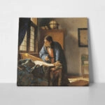 Πίνακας σε καμβά VERMEER - THE GEOGRAPHER