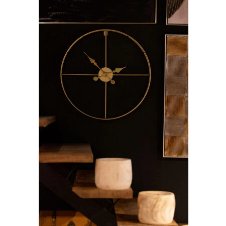 TEMPUS ΡΟΛΟΪ ΤΟΙΧΟΥ 60x60x7 ΜΕΤΑΛΛΟ ΧΡΥΣΟ - Ρολόγια Τοίχου Sticky 1