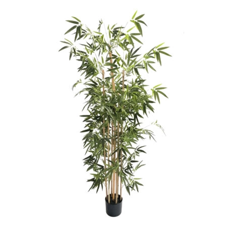 BAMBOO ΔΕΝΤΡΟ ΤΕΧΝΗΤΟ ΣΕ ΓΛΑΣΤΡΑ 190 POLYESTER ΠΡΑΣΙΝΟ PVC - 