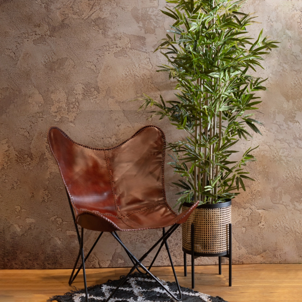 BAMBOO ΔΕΝΤΡΟ ΤΕΧΝΗΤΟ ΣΕ ΓΛΑΣΤΡΑ 210 POLYESTER ΠΡΑΣΙΝΟ PVC