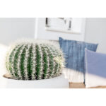 FEROCACTUS ΦΥΤΟ ΤΕΧΝΗΤΟ ΣΕ ΓΛΑΣΤΡΑ 25x25x33 ΥΦΑΣΜΑ ΠΡΑΣΙΝΟ ΛΕΥΚΟ ΠΛΑΣΤΙΚΟ