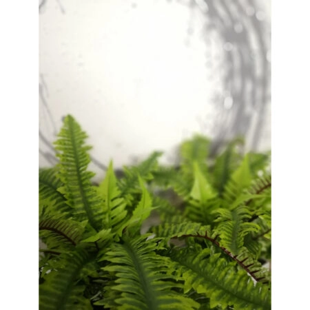 BOSTON FERN ΦΥΤΟ ΤΕΧΝΗΤΟ ΣΕ ΓΛΑΣΤΡΑ 36 POLYESTER ΠΡΑΣΙΝΟ PE/PP -  Sticky 1