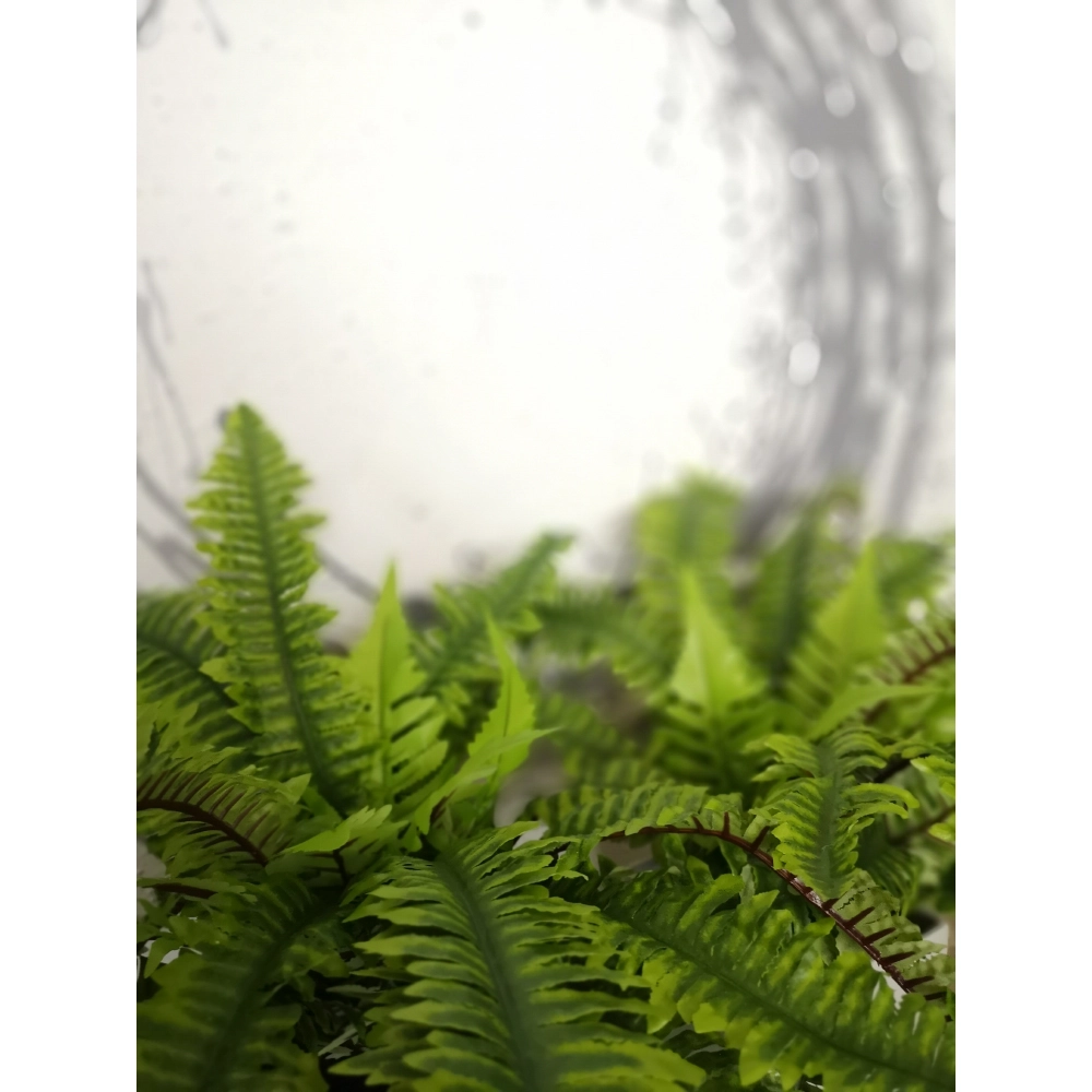 BOSTON FERN ΦΥΤΟ ΤΕΧΝΗΤΟ ΣΕ ΓΛΑΣΤΡΑ 36 POLYESTER ΠΡΑΣΙΝΟ PE/PP