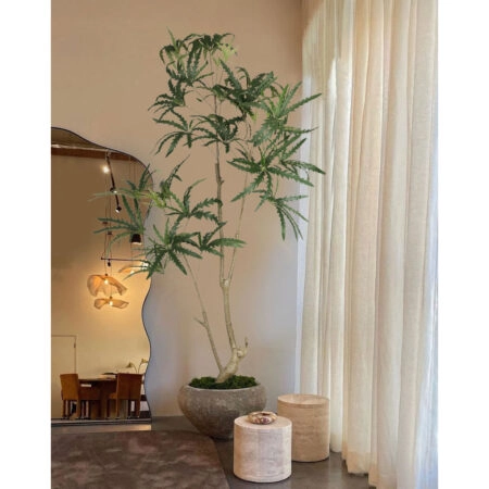 PEACOCK TREE ΔΕΝΤΡΟ ΤΕΧΝΗΤΟ ΣΕ ΓΛΑΣΤΡΑ 150 PE ΠΡΑΣΙΝΟ ΜΕΤΑΞΩΤΟ ΥΦΑΣΜΑ -  Sticky 1