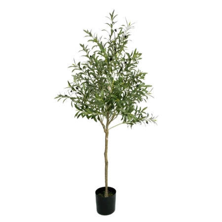 OLIVE TREE ΔΕΝΤΡΟ ΤΕΧΝΗΤΟ ΣΕ ΓΛΑΣΤΡΑ 180 ΥΦΑΣΜΑ ΠΡΑΣΙΝΟ PVC - 