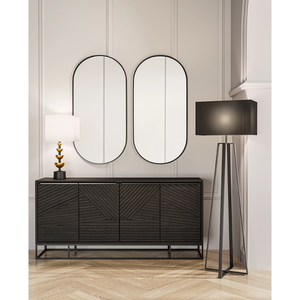OVALIS ΚΑΘΡΕΠΤΗΣ ΤΟΙΧΟΥ ΜΑΥΡΟ 60x120