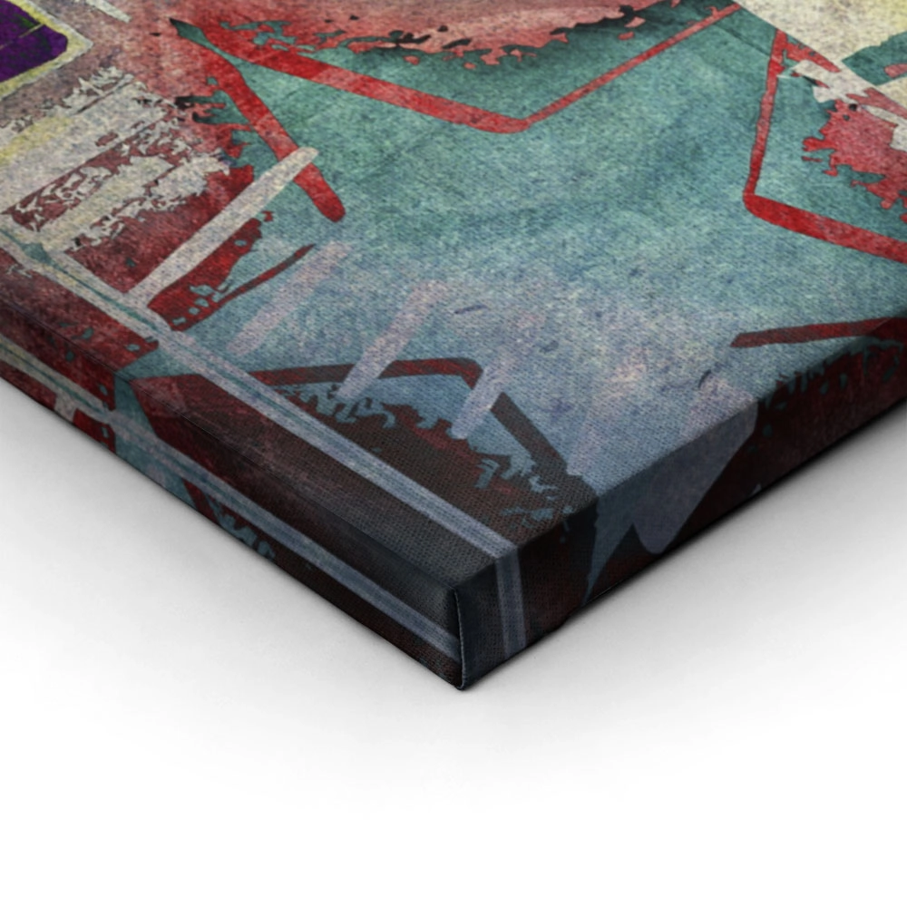 Σετ Δίπτυχος Πινακας σε καμβά ABSTRACT GRUNGE