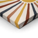 Σετ Δίπτυχος Πινακας σε καμβά ABSTRACT SUN