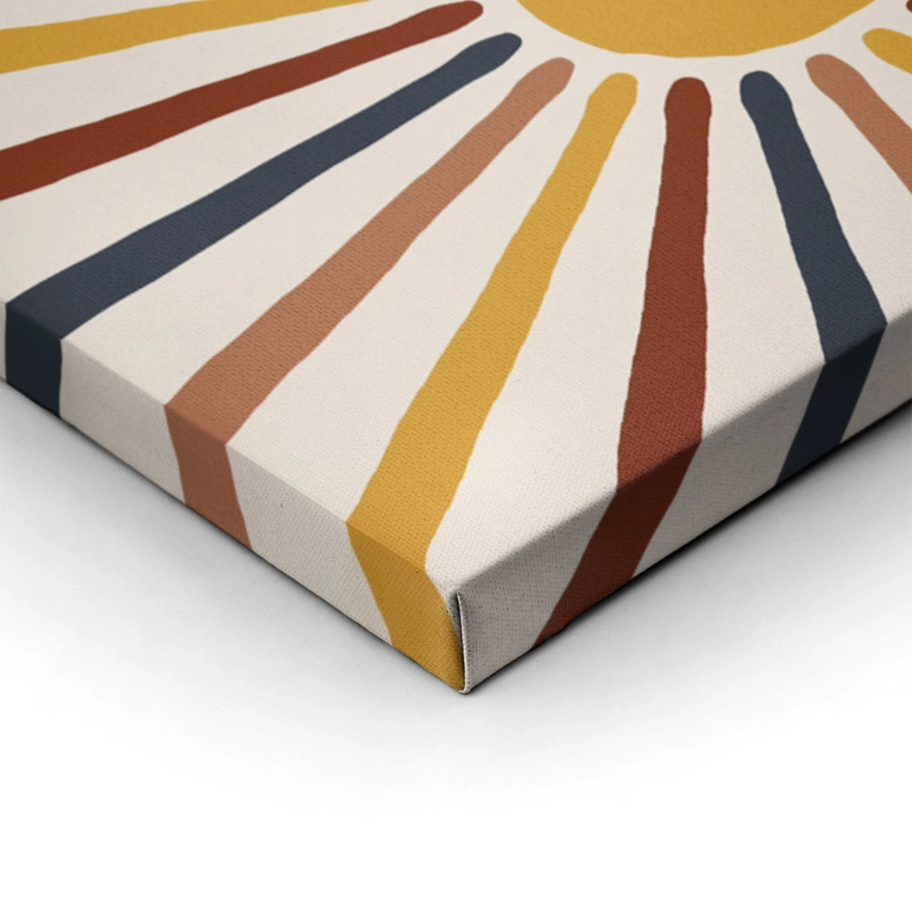 Σετ Δίπτυχος Πινακας σε καμβά ABSTRACT SUN